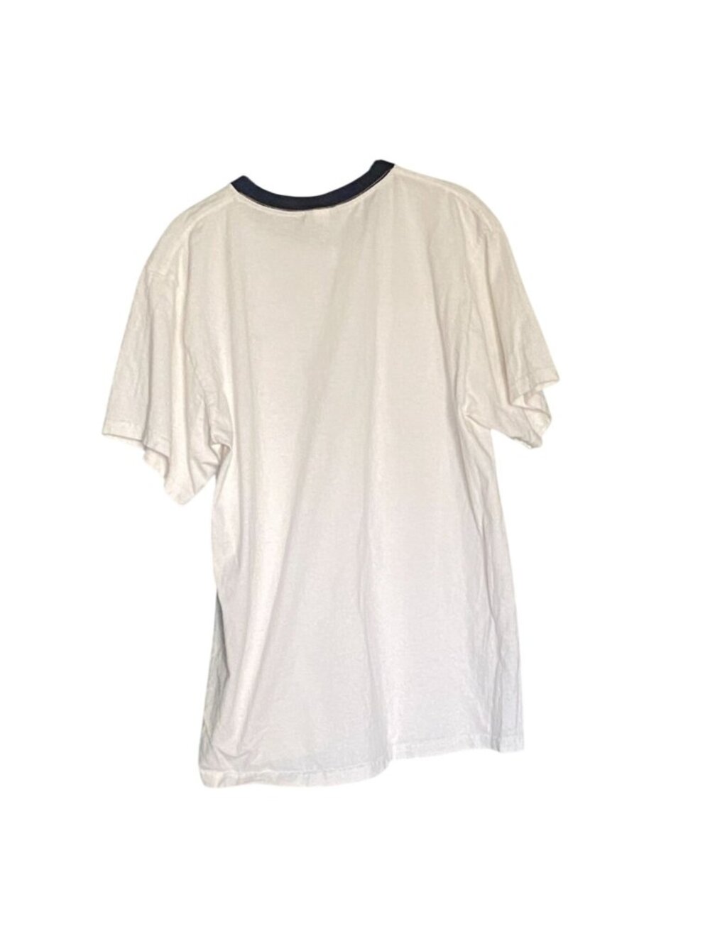 Nike Banded Neckline Adult Short Sleeve T-Shirt-White/Navy Blue-Size M-GUC - Picture 5 of 5